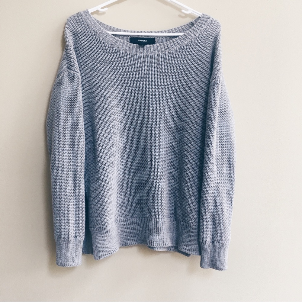 Forever 21 knit sweater gray